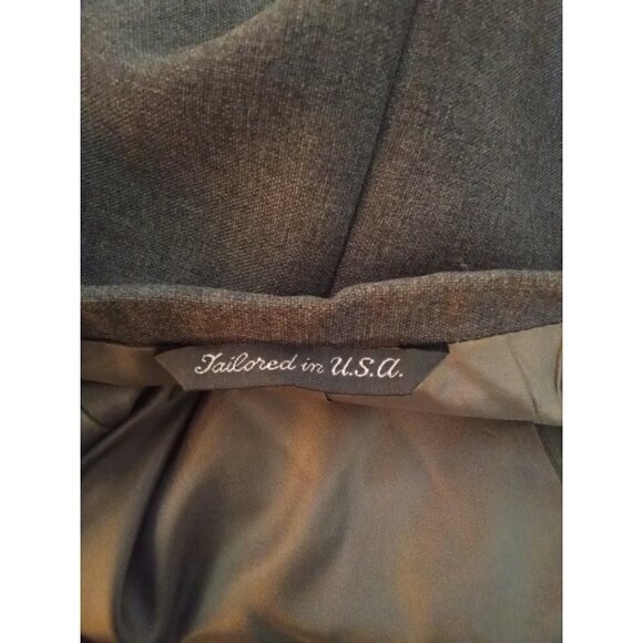 EDGEWORTH Vintage Gray Polyester Single Breasted Sport Coat Sz 44R - Picture 10 of 12